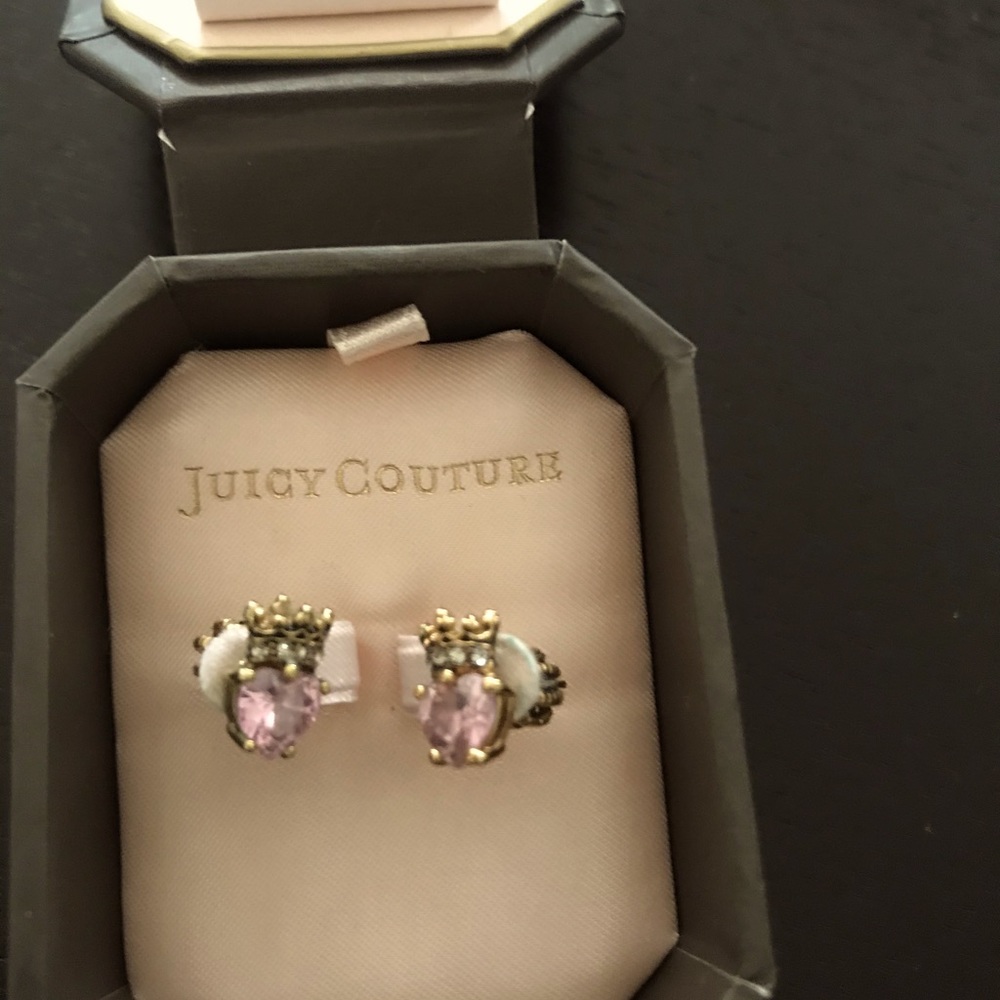Juicy Couture Heart Crown stud earrings